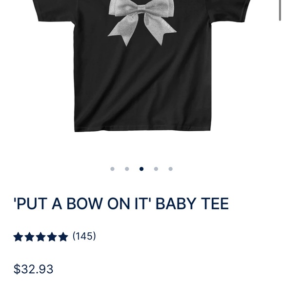 In Print We Trust 'PUT A BOW ON IT' BABY TEE - Picture 2 of 3
